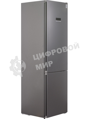 Холодильник Weissgauff CBN2WB1C2 INVERTER тёмно-серый двухкамерный 280/108л морозилка снизу, No Frost