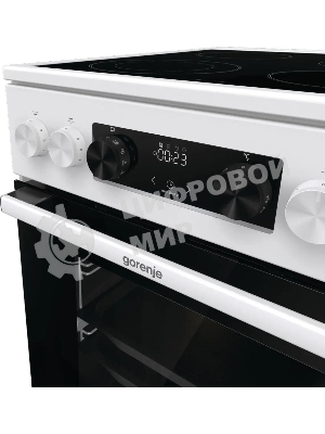Плита электрическая Gorenje GECS5C70WA белый, конфорок 4 электрических, духовка 70 л, 50 см x 85 см x 59.4 см