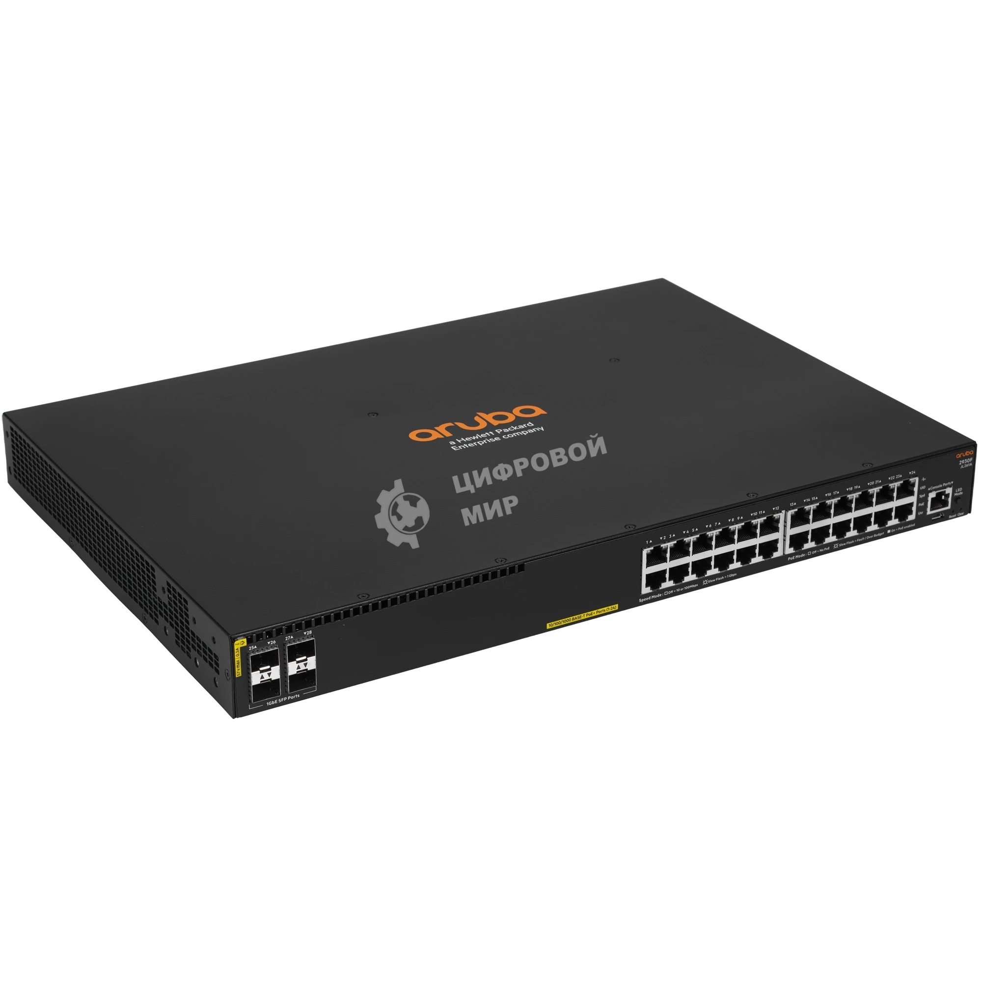 Коммутатор HPE Aruba 2930F 24G 4SFP+, 24×1 Гбит/с + 4×10 Гбит/с SFP+, управляемый