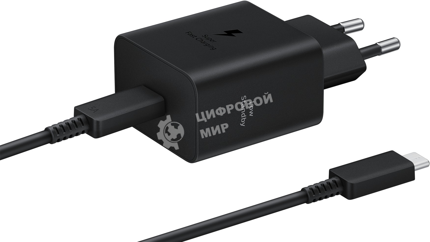 Сетевое зарядное устройство Samsung 45W (USB Type-C порт, кабель USB Type-C в комплекте), черное