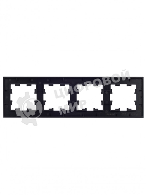 Рамка 4-местная IEK BRITE РУ-4-1-БрЧ (BR-M42-M-K02) металл черный