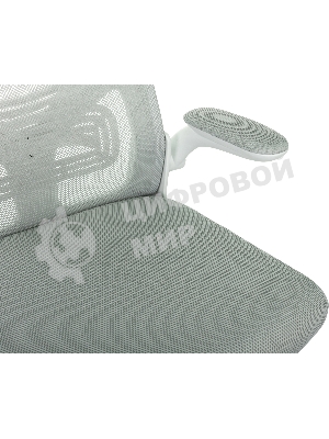 Кресло офисное Бюрократ MC-W101-H светло-серый TW-02 TW-20 сетка/ткань, крестов. пластик, пластик белый