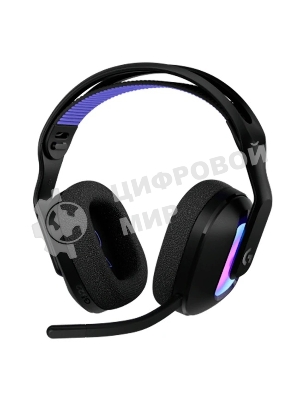 Гарнитура Logitech G522 Lightspeed чёрный, беспроводная + проводная, Bluetooth 5.3/USB, радиус 30 м, подсветка, съёмный микрофон