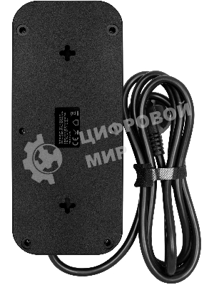 Сетевой фильтр Powercom SP-08 USB03AB 3,0 m 3.0м, 8 розеток, черный, коробка