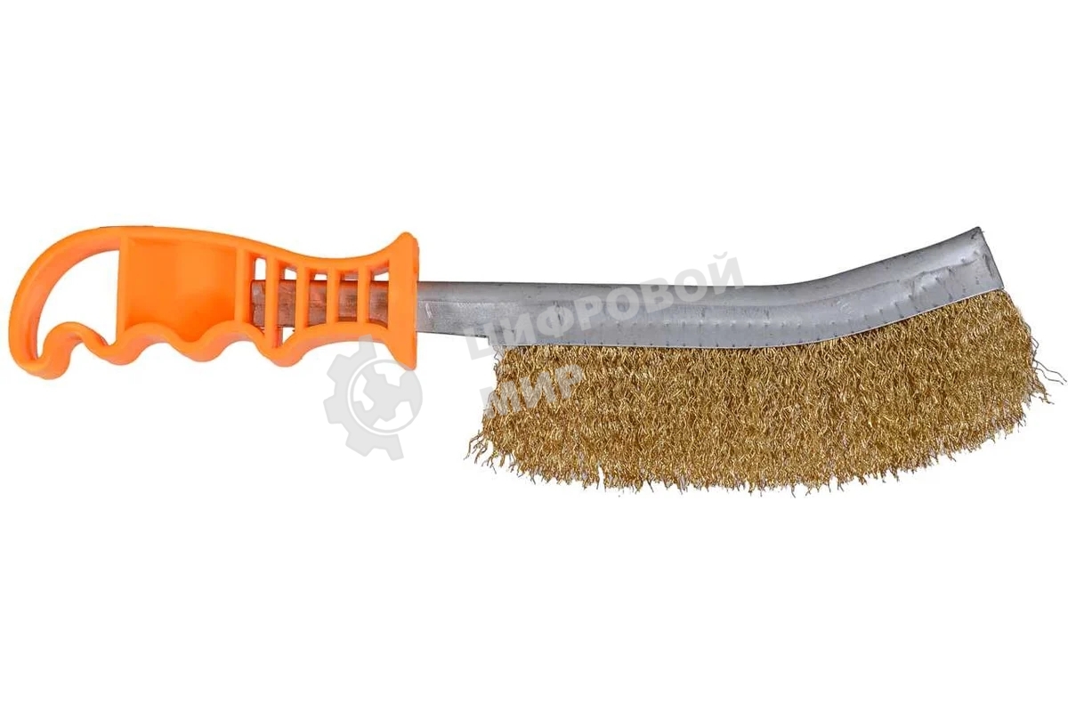 Щетка из латунированной стали с пластиковой ручкой 240мм Вихрь