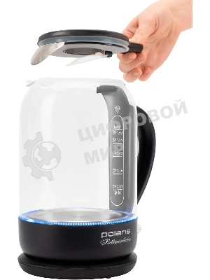 Чайник электрический Polaris PWK1753CGL черный Чайник стекло