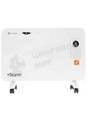 Конвектор электрический Sturm! CH1000D, белый, 1000 Вт, 15 м2, дисплей, электронный термостат