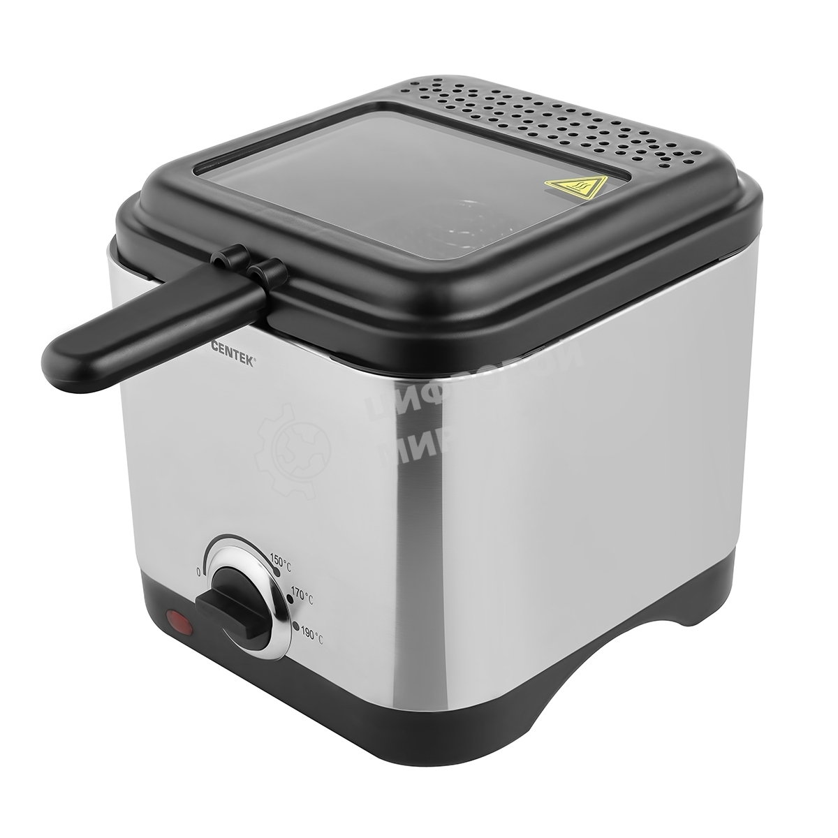 Фритюрница Centek CT-1430 900 Вт объем 1,5лЧаша - антипригарная, стальной корпус, окно
