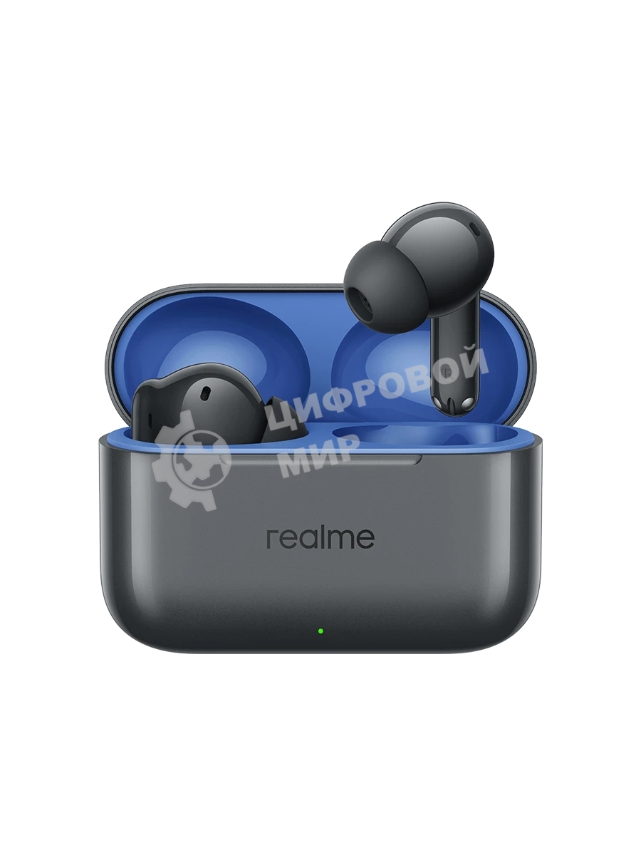 Наушники TWS Realme Buds T200 серый, внутриканальные, Bluetooth, до 30 ч