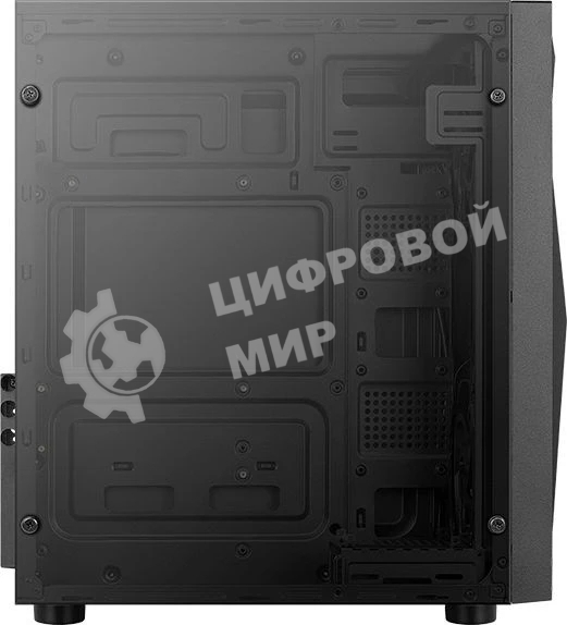 Компьютерный корпус Aerocool/Formula Glider Cosmo V1 без БП, ATX, боковое окно (закаленное стекло), черный