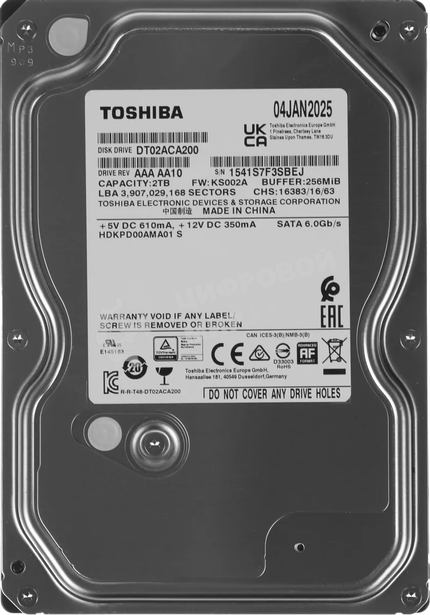 Жесткий диск Toshiba Surveillance HDD 3.5