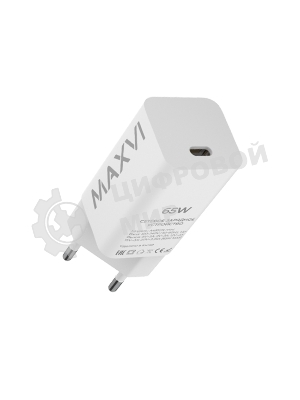 Сетевое зарядное устройство Maxvi A481GN mini 65W, USB-C, белый