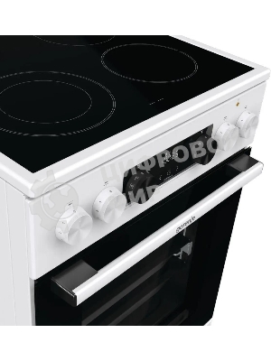 Плита электрическая Gorenje GECS5C70WA белый, конфорок 4 электрических, духовка 70 л, 50 см x 85 см x 59.4 см