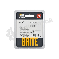 Рамка 1-местная IEK BRITE РУ-1-2-БрД (BR-M12-G-K30) стекло дымчатый