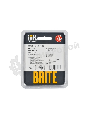 Рамка 1-местная IEK BRITE РУ-1-2-БрД (BR-M12-G-K30) стекло дымчатый