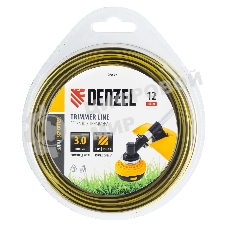 Леска для триммера Denzel двухкомпонентная квадратная, 3,0 мм х 12 м, блистер SkyCutter