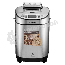 Хлебопечка Hyundai HYBM-M0313G серебристый/чёрный, 600 Вт, 0.9 кг, 13 программ