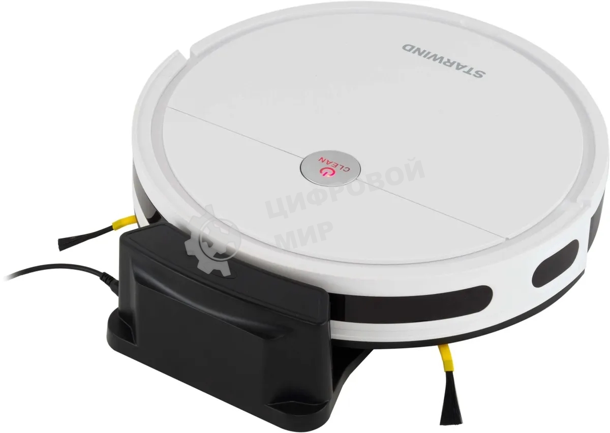 Робот-пылесос Starwind SRV4575 белый, 15 Вт, 2000 мА·ч Li-Ion, уборка влажная/сухая, пылесборник контейнер 0.3 л