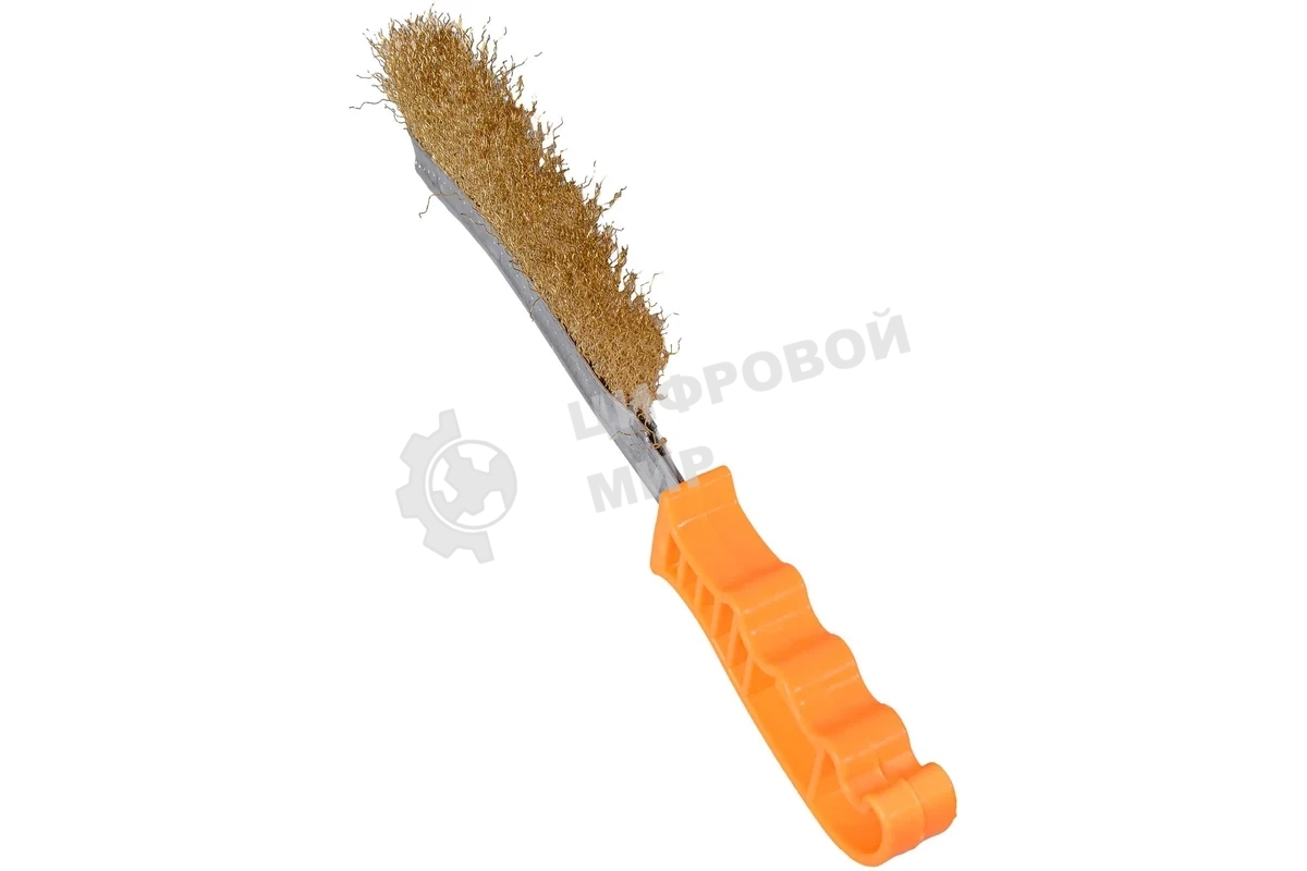 Щетка из латунированной стали с пластиковой ручкой 240мм Вихрь