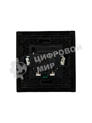 Розетка СП FORTE&PIANO FP114 16А с заземл. без защ. шторок безвинт. крепл. черный IEK FP-R11-16-1-K02