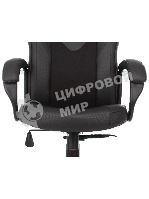 Кресло игровое Zombie GAME 17 черный, текстиль/эко.кожа, крестовина пластик