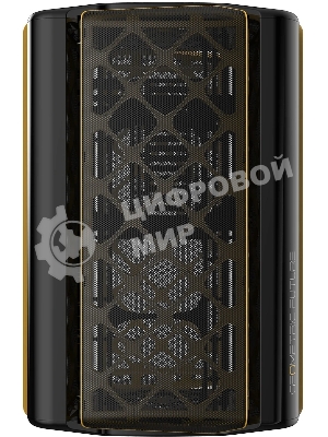 Компьютерный корпус без блока питания Geometric Future Model 2 The Ark, Mini-Tower, no fans, 3xUSB-A 3.0, 1xUSB 3.2 Type-C, mATX, mITX Black/Gold