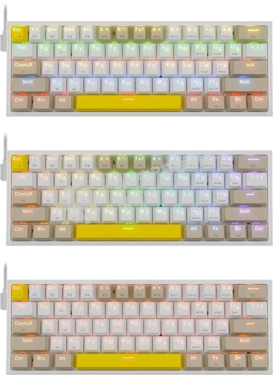 Клавиатура Redragon Fizz проводная, USB Type-A, белый