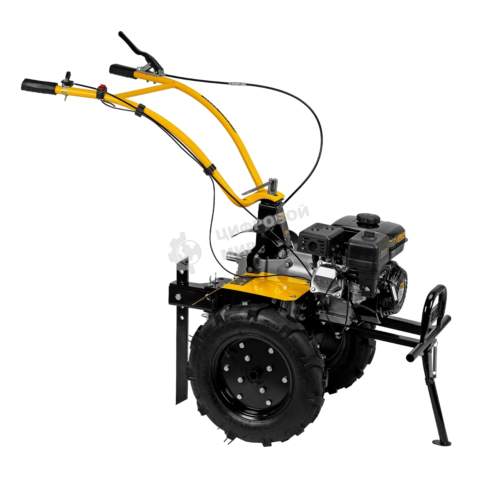 Мотоблок Denzel DPT-370X 7 л.с., диск.сцеп, шир 90 см, глуб 35 см, фрез 3х4, ВОМ, передачи 3В/1Н