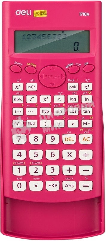 Калькулятор научный Deli E1710A/RED красный 10+2-разр.