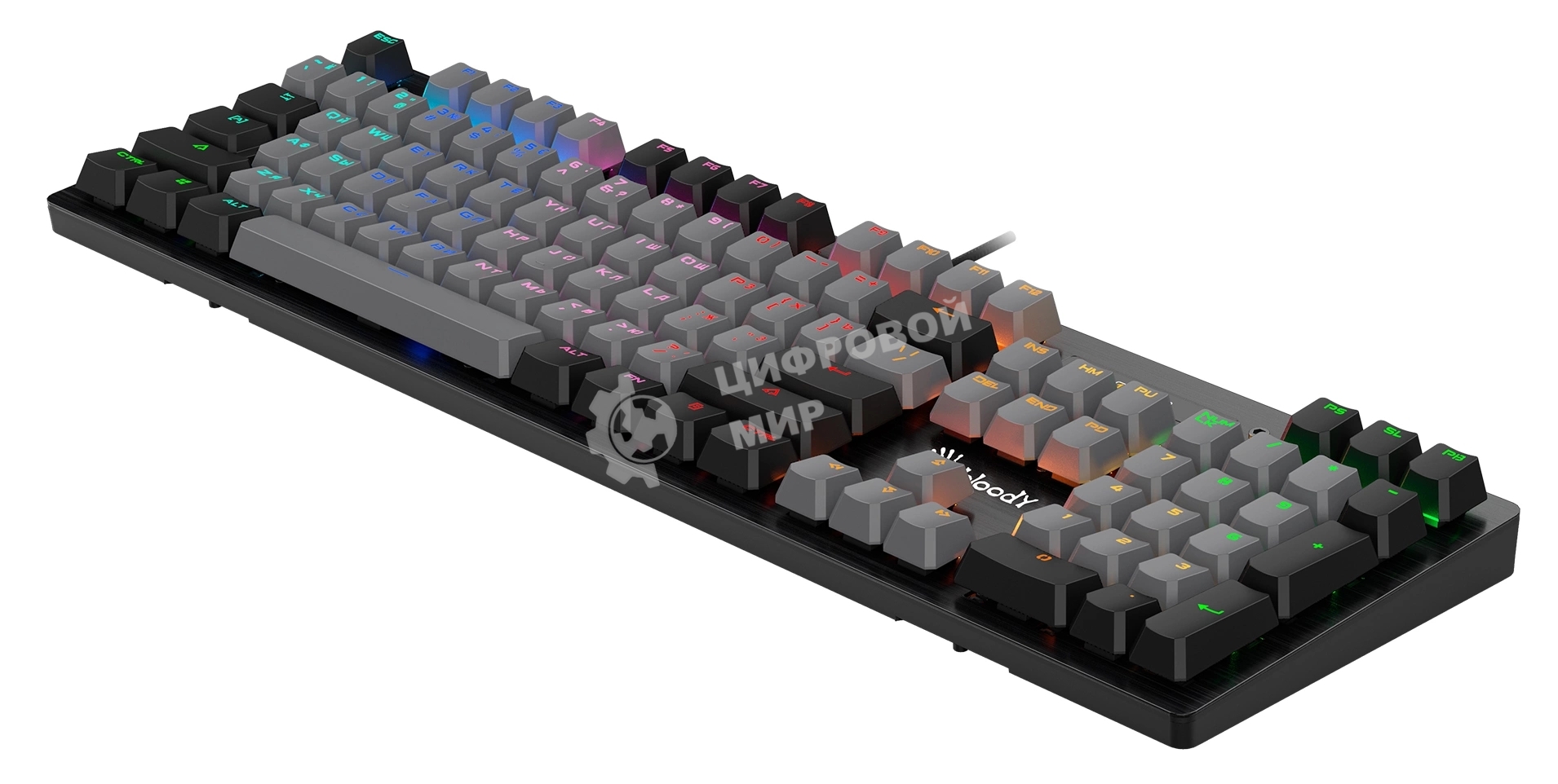 Клавиатура проводная A4Tech Bloody B828N USB черный/серый