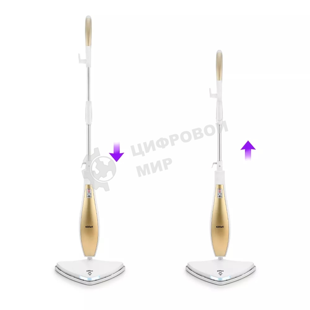 Швабра паровая Kitfort KT-1014 1300Вт золотистый/белый