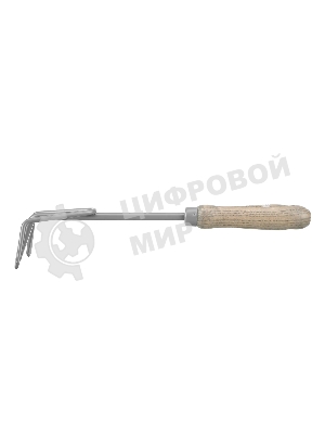 Рыхлитель трехзубый Palisad LUXE 100х345 мм, стальной, рукоятка из ясеня
