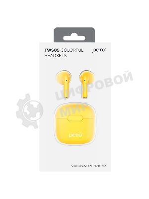 Беспроводные наушники PERO TWS05 COLORFUL Yellow