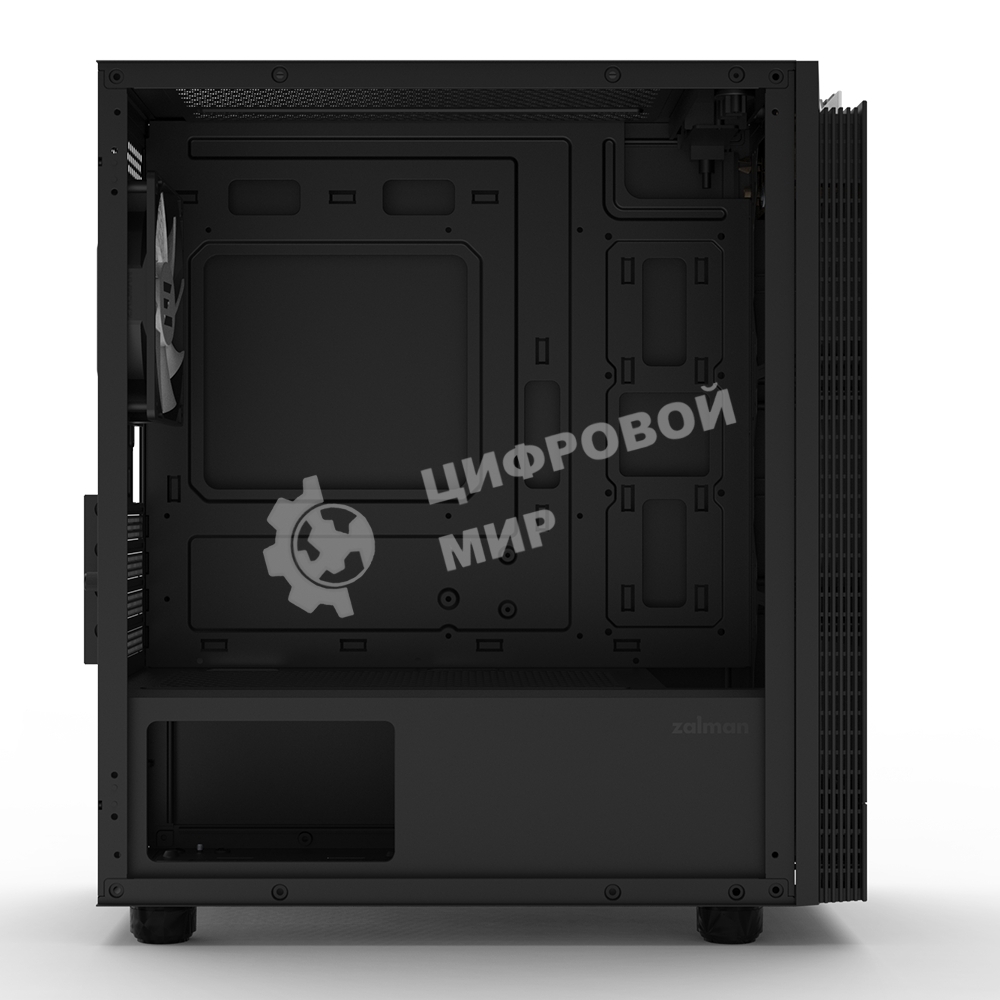 Компьютерный корпус ZALMAN T4 PLUS, MATX, черный, WINDOW, 1 x Combo (3.5'' or 2.5''), 1x3.5'', 2x2.5