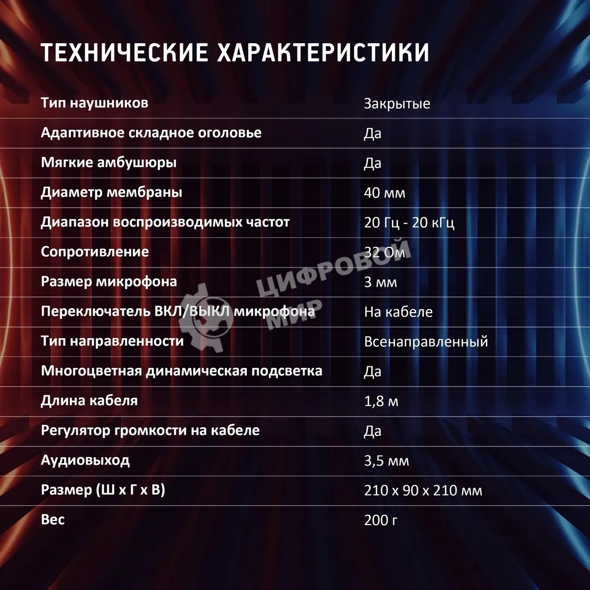 Гарнитура проводная с микрофоном Оклик HS-L355G черный 1.8м мониторные оголовье (1939807)