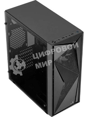 Компьютерный корпус Aerocool/Formula Glider Cosmo V1 без БП, ATX, боковое окно (закаленное стекло), черный