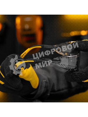 Очки защитные Denzel открытые, поликарбонатные, увеличенная дымчатая линза, регулируемые дужки