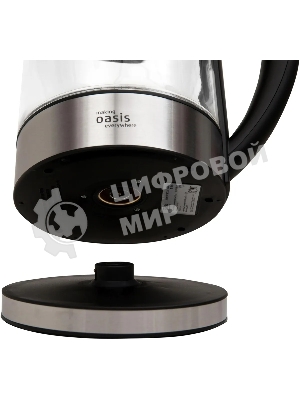 Чайник электрический Oasis K-7GS стальной+черный 1,7л. 2200Вт
