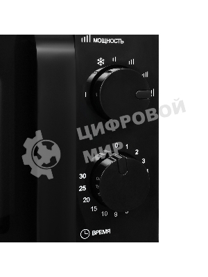 Микроволновая печь Hyundai HYM-M2039 черный, 20 л, 700 Вт, переключатели - поворотный механизм