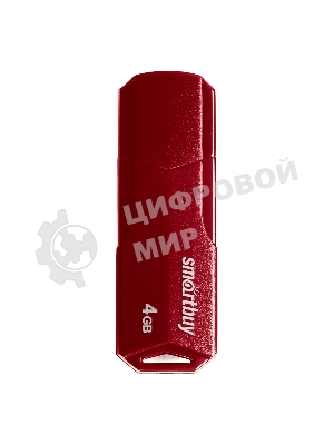 Флешка USB Smartbuy 4Gb CLUE Burgundy (SB4GbCLU-BG)