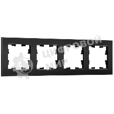 Рамка 4-местная IEK BRITE РУ-4-1-БрЧ (BR-M42-M-K02) металл черный