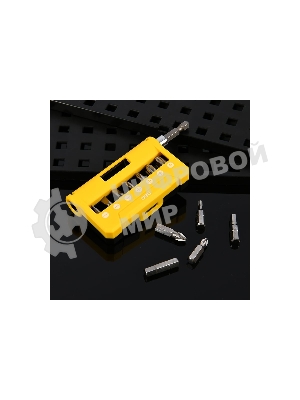 Набор бит 14 шт c держателем Deli DL251201 (SL4,SL5,SL6,PH0,PH1,PH2,PH3,T15,T20,T25,H5,H6,PZ1,PZ2), сталь S2, пласт.держатель