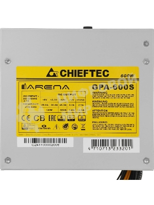 Блок питания Chieftec iArena GPA-600S, 600Вт, 120мм, серый