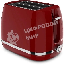 Тостер BQ T1711 красный, 900 Вт, 2 слота