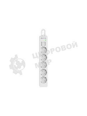 Удлинитель с сетевым фильтром Defender DFS 133, белый, 5 розеток, 3 м.