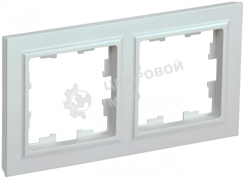 Рамка 2-местная IEK BRITE РУ-2-БрЖ жемчуг