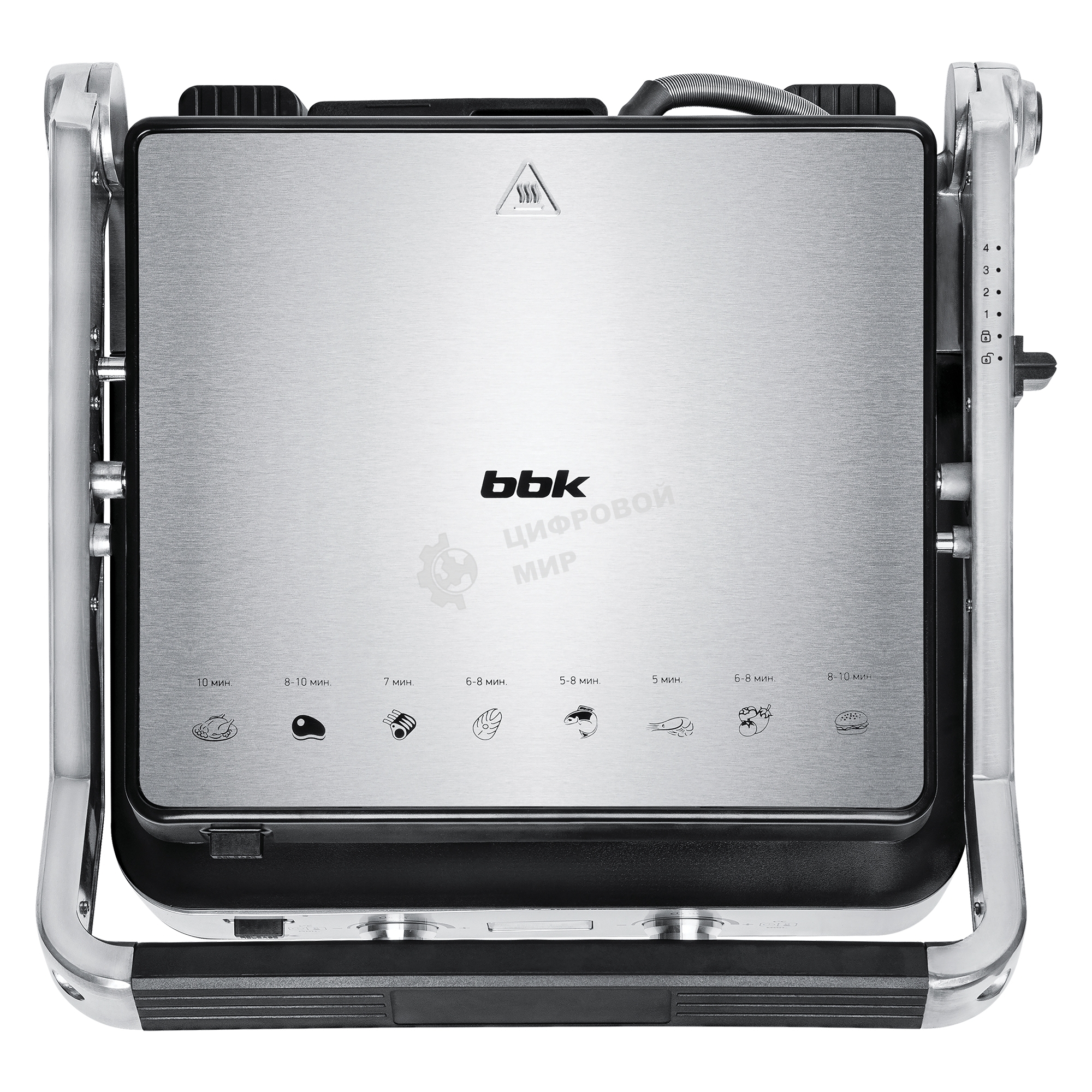 Гриль электрический BBK BEG2004 2000 Вт, черный/металлик