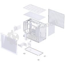 Корпус без блока питания Case JONSBO D32 PRO, Mini-Tower, TG, no fan, 2xUSB-A 3.2 + 1xUSB-C 3.2, mATX, mDTX, mITX White