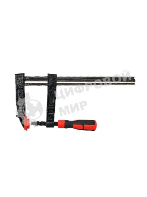 Струбцина F-образная усиленная Deli DL110830Z 300x80 мм, макс. усилие зажима 3000N, резьба 14мм