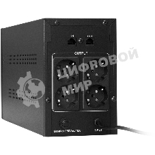 Источник бесперебойного питания ExeGate SpecialPro UNB-2000.LED.AVR.EURO.RJ 2000VA/1200W, LED, AVR, 4 евророзетки, RJ45/11, черный